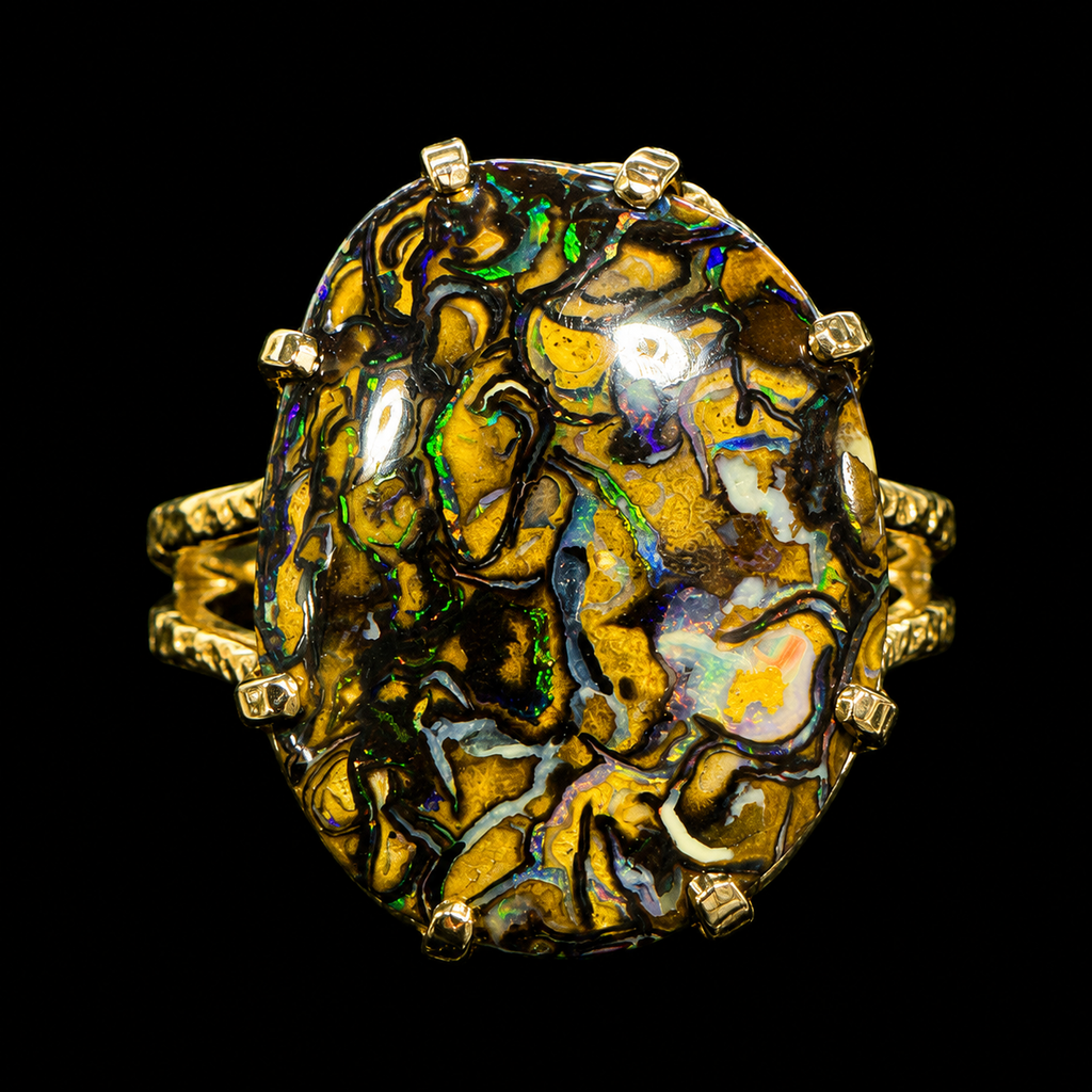 Boulder Opal Ring - Round
