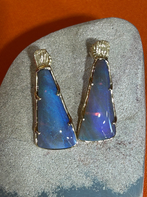 Black Opal Earrings