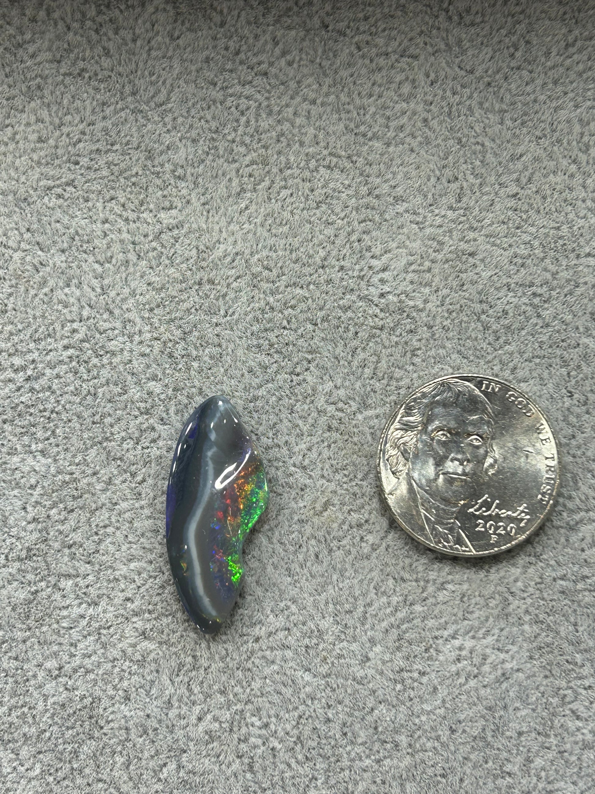 Black opal with stripe