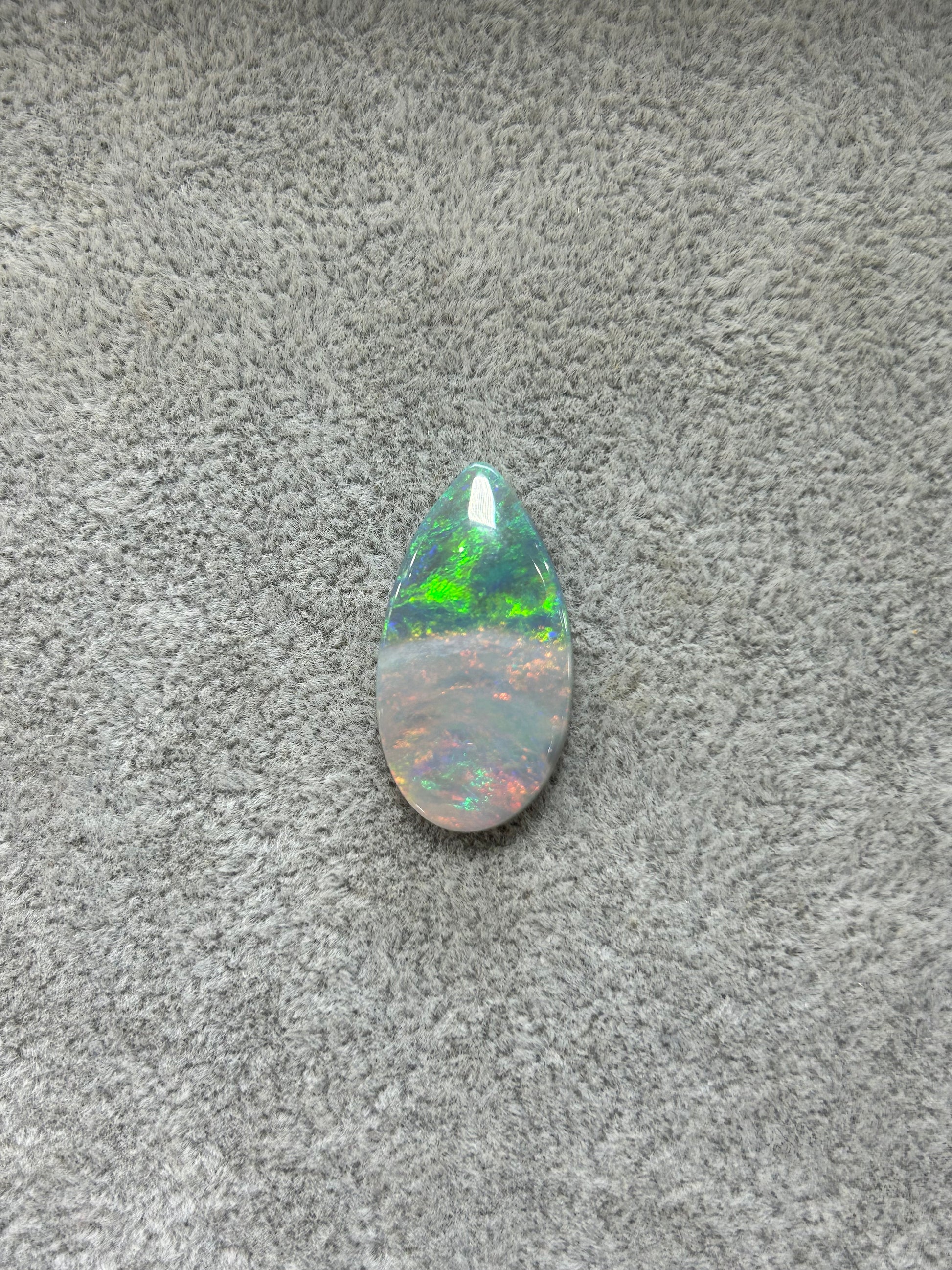 Black Opal with Multi color tear drop