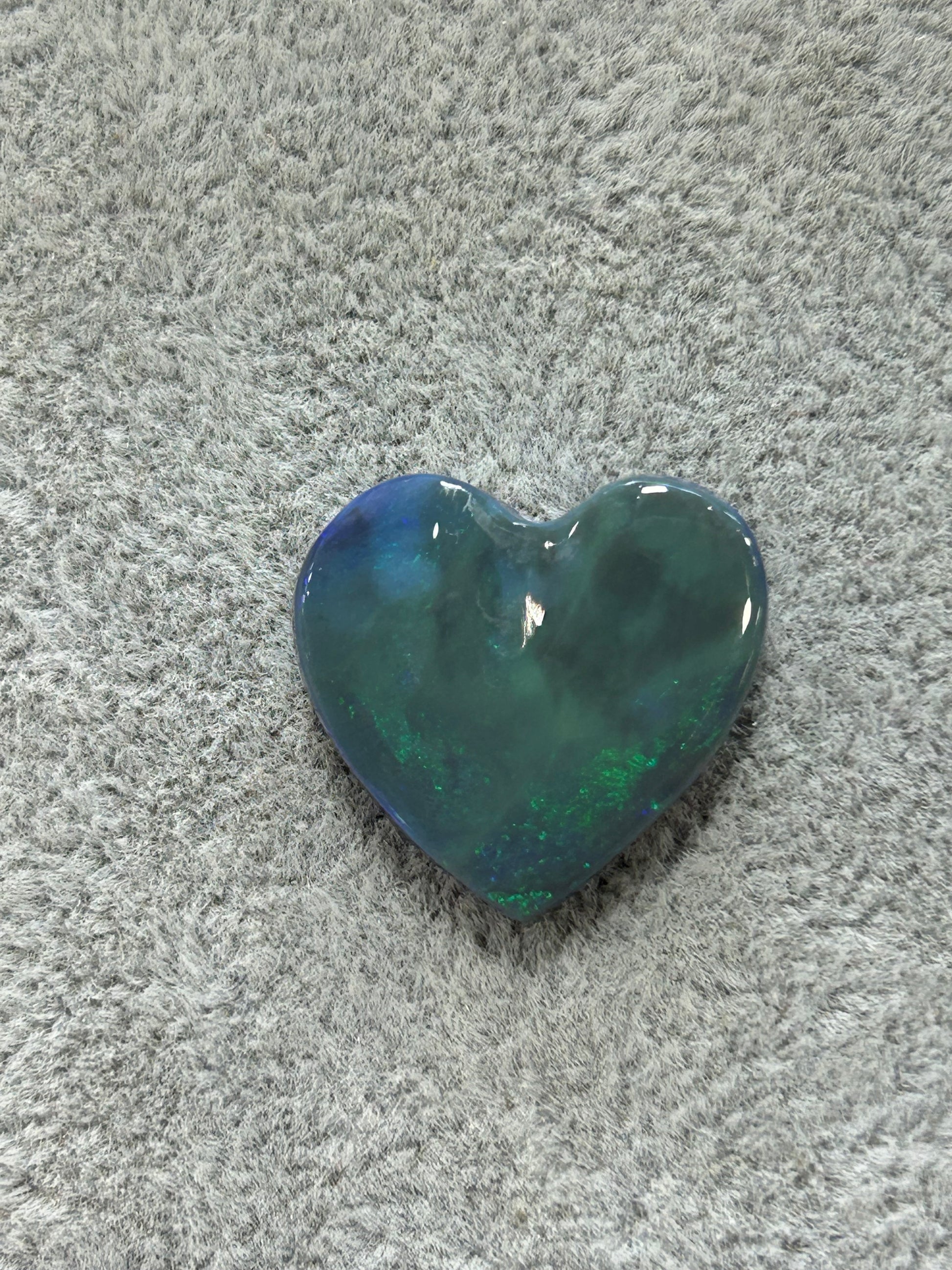 Black opal heart
