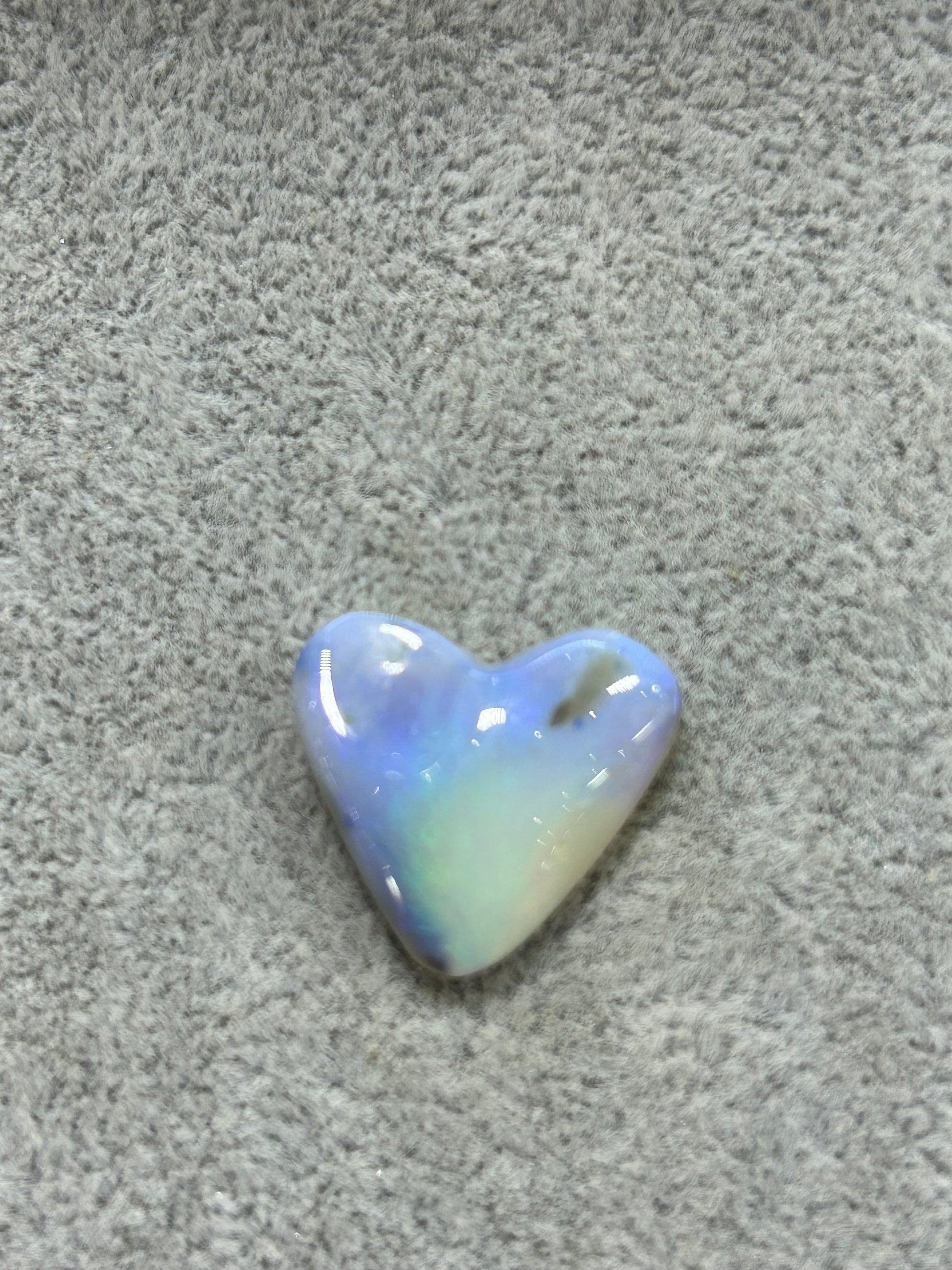 Light blue opal heart