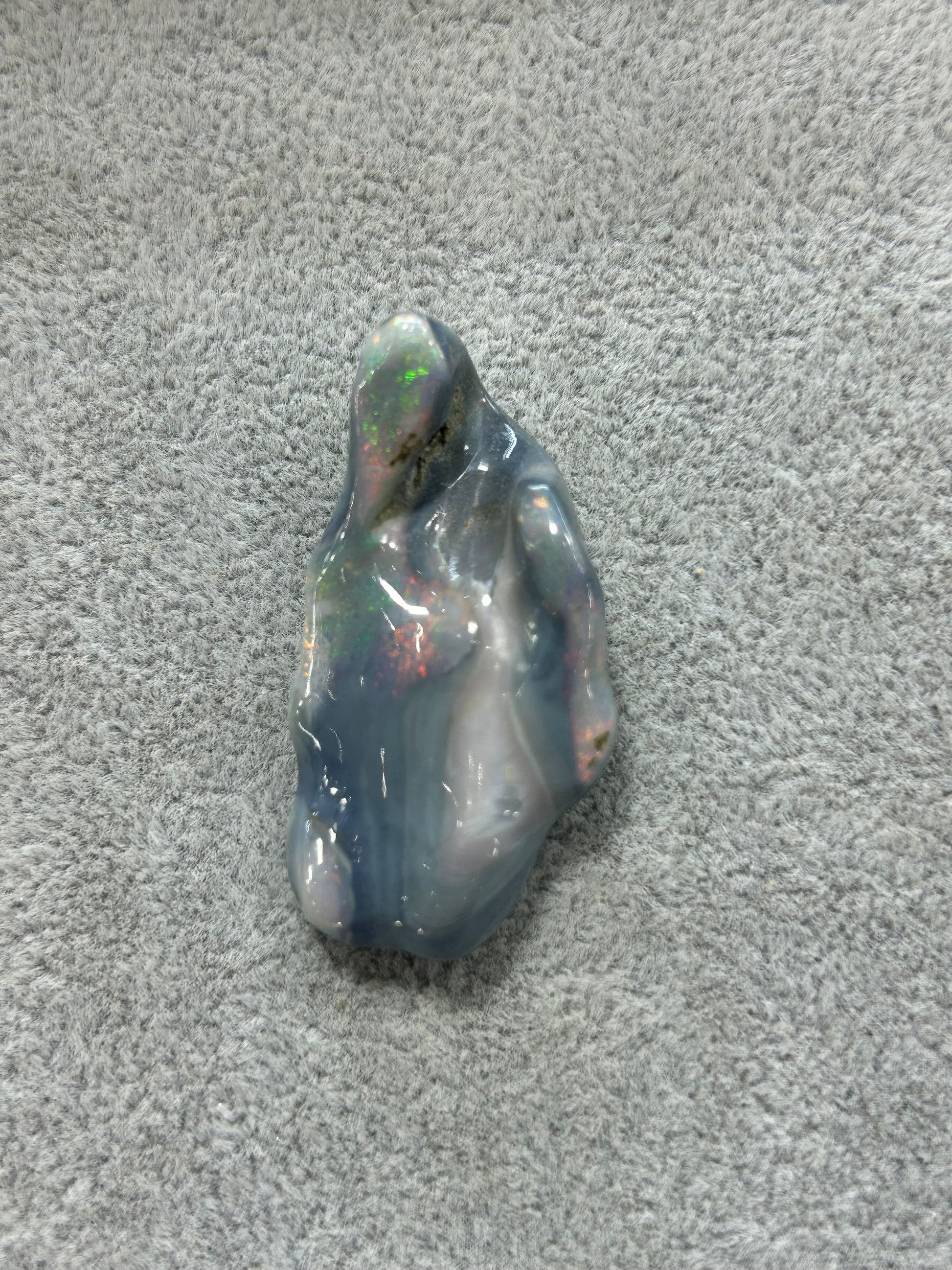 Unique shaped black opal