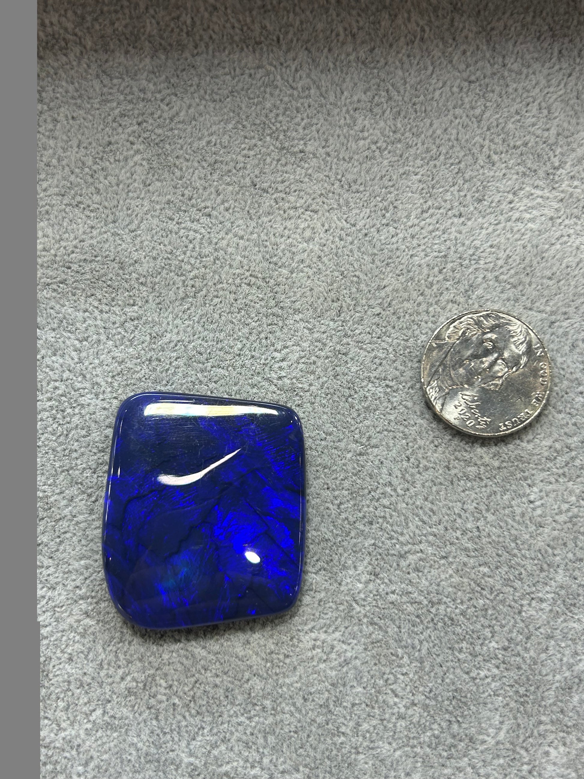 Square Electric blue opal