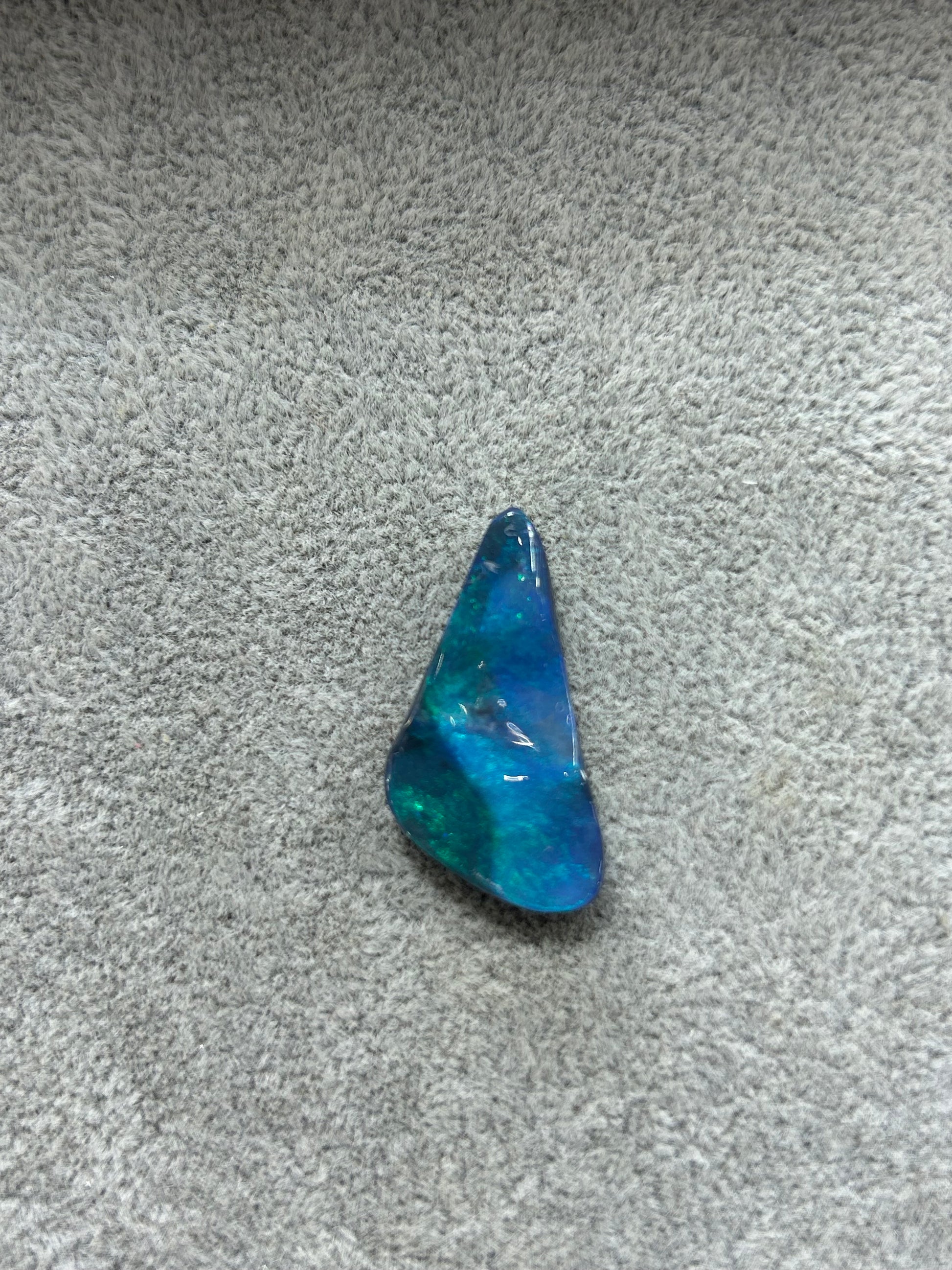 Ocean blue tear drop opal