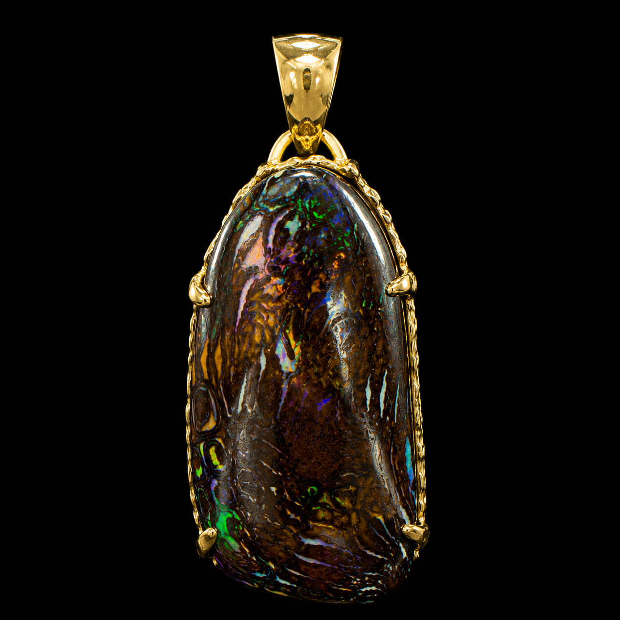 Oval Boulder Opal Pendant
